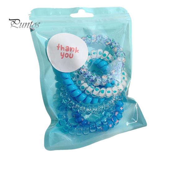 4/6 Stück Haarseile, wasserdicht, Telefonkabel, Haargummis, zum Schwimmen, Baden, kleine dehnbare Haarringe, Pferdeschwänze, Dutts, Haarband