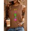 Elegant women's round neck sleeveless women's clothing vest