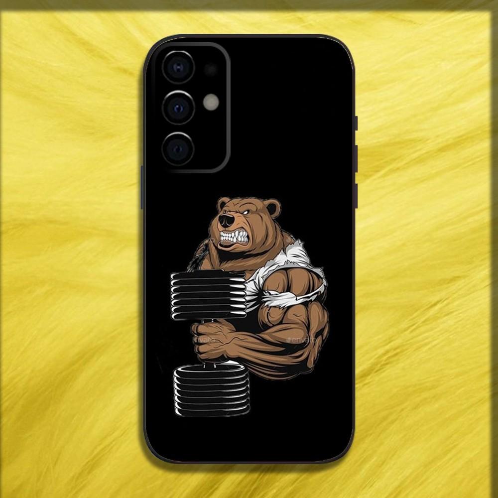 Bodybuilding Gym Fitness Phone Case For Samsung S24,S21,S22,S23,S30,Ultra,S20,Plus,Fe,Lite,Note,10,9,5G Black Soft Shell