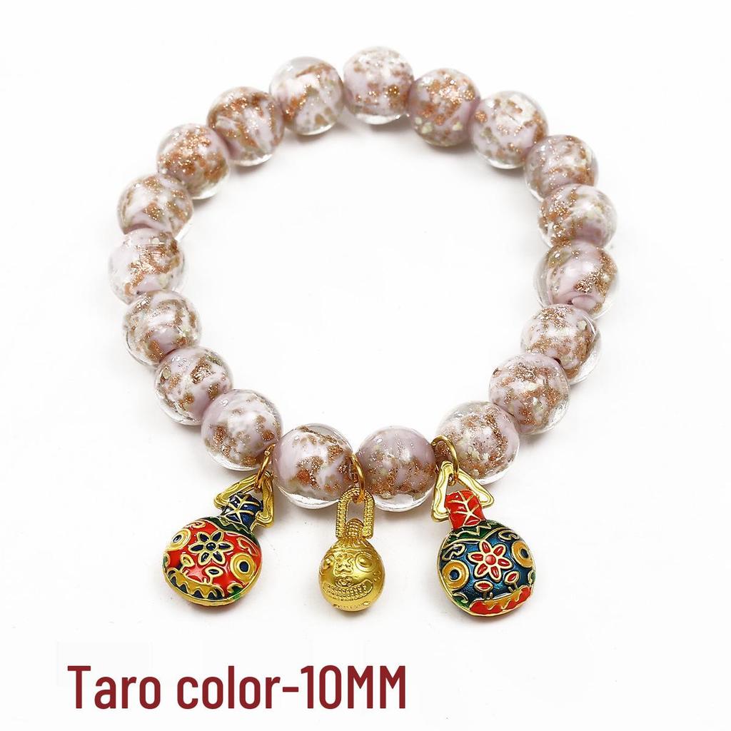 Gold Foil Glazed Devouring Beast Women's Luminous Bracelet