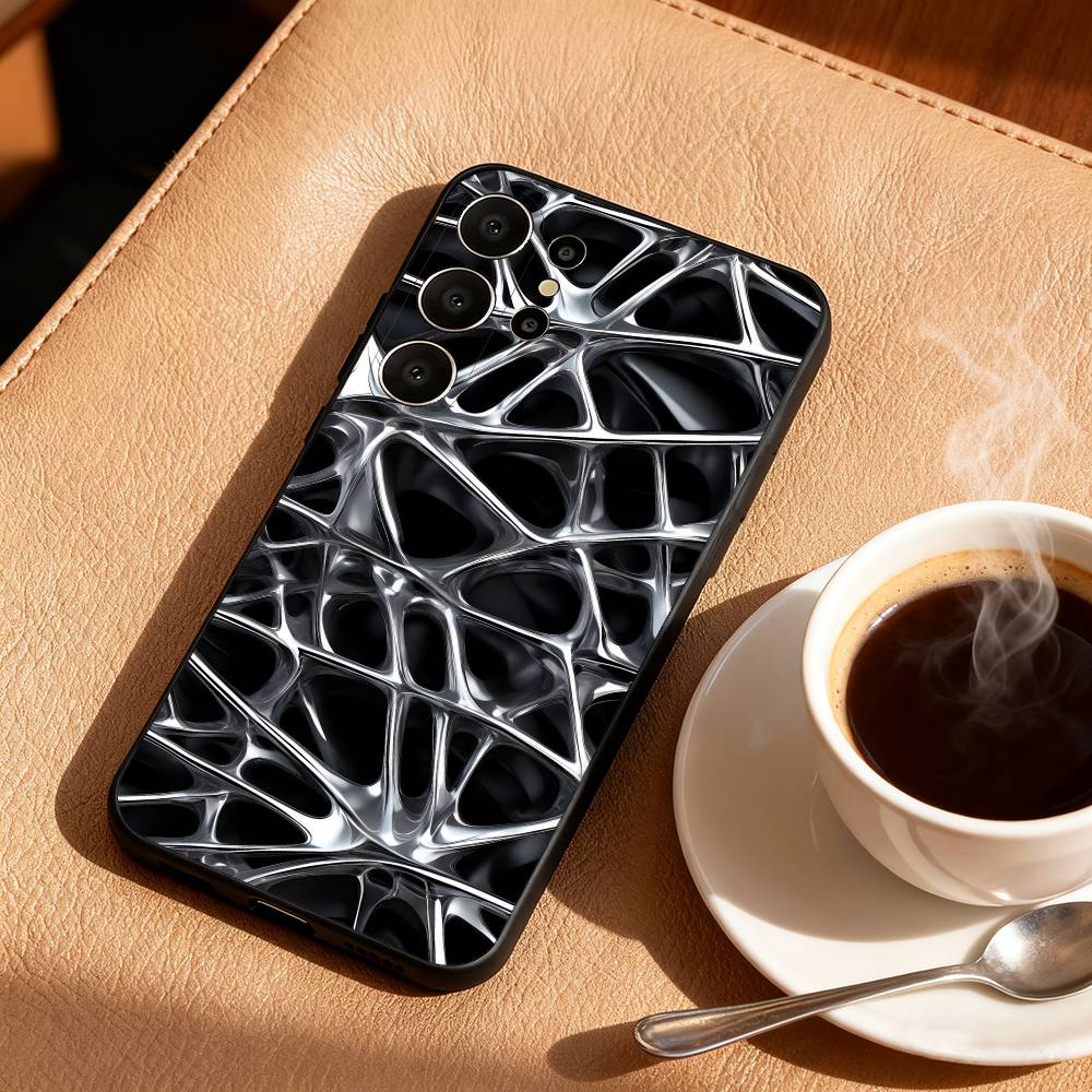 C-Carbon F-Fiber Pattern Painting Phone Case For Samsung S26,S25,S24,S21,S22,S23,S30,Ultra,S20,FE,Lite,10,9,Black Cover