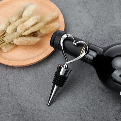 Metal Heart-shaped Wine Stopper Heart-shaped Red Wine Bottle Stopper  Six-wire Red Wine Bottle Stopper Wine Preservation Sealing Lid
