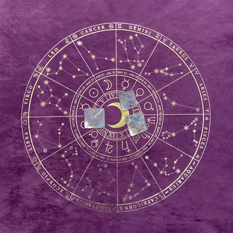 Square Flannel Tarot Altar Cloth Card Board Game Astrology for Oracle Card Pad Table Cover Card Mat Divination Tableclot