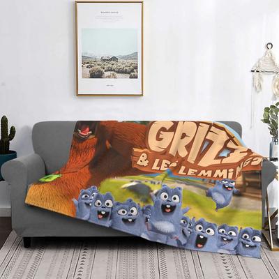 Grizzy Et Les Lemmings Blankets Fleece All Season Kids Favorite Collection Multi-function Warm Throw Blanket Bed Car Bedspreads