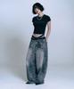 EASY NO EASY Easy See-Through Crop Short Sleeve - Black