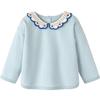 Minibala Girls' Floral Collar Sweatshirt