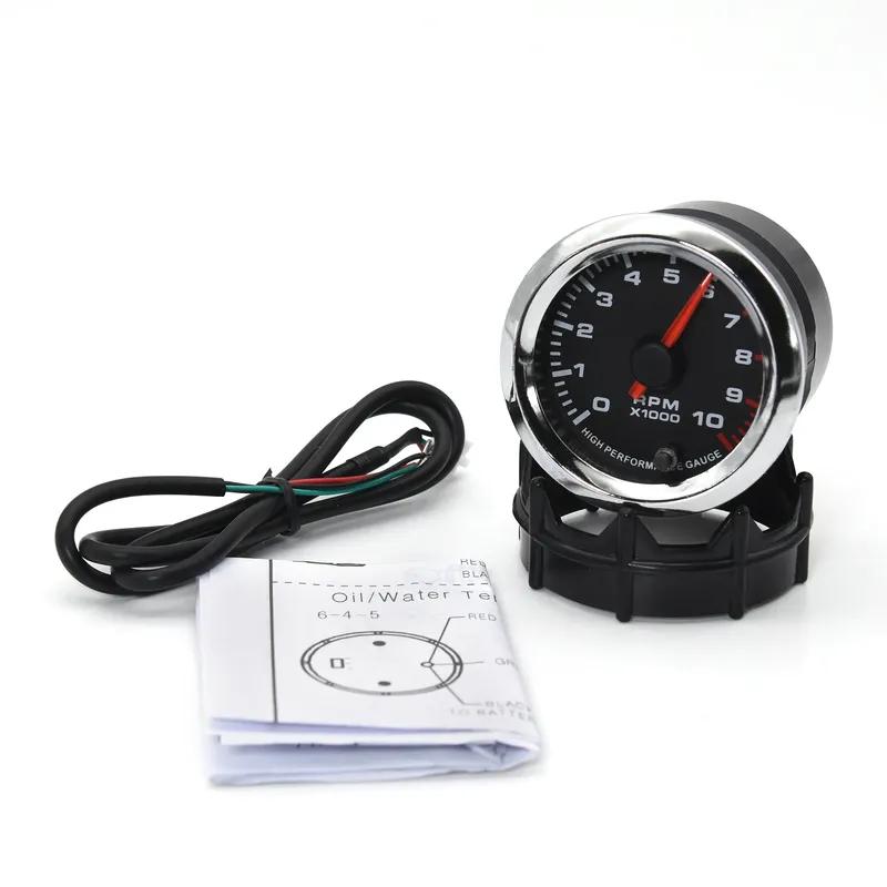 52mm Car Oil Press Meter RPM Boost Water Temp Oil Temp Air Fuel Ratio Voltage EXT Temp Meter 7 Color Backlight Gauge For 12V Car