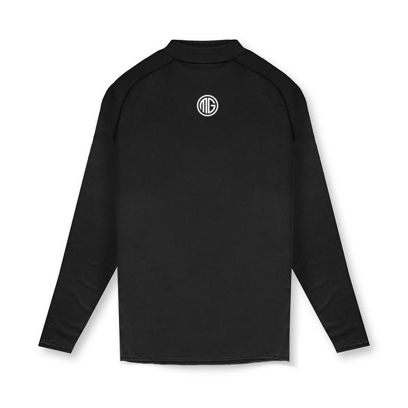 Muscleguys Mens Compression Running T-shirts Muscleguys Fitness Tight Long Sleeve Sport Shirt Jogging Gym Sportswear Quick Dry Rashgards