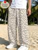 Men's casual pants straight-leg pants trousers casual loose POD to map can be determined Europe and America