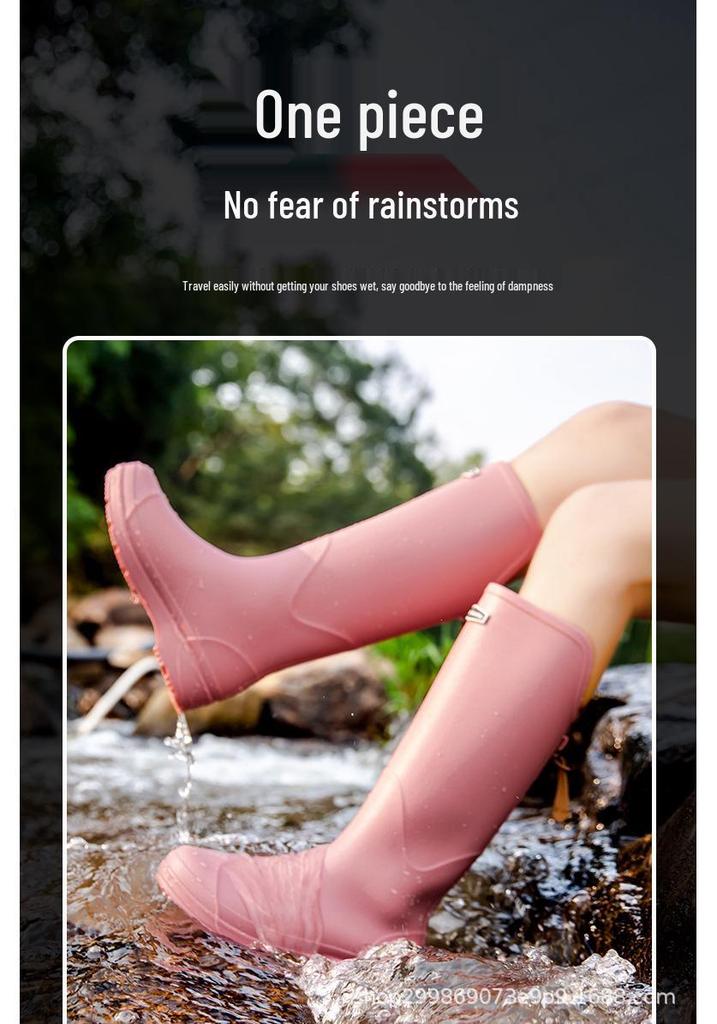 Thick-Soled High-Top Couple Rain Boots for Outdoor Activities