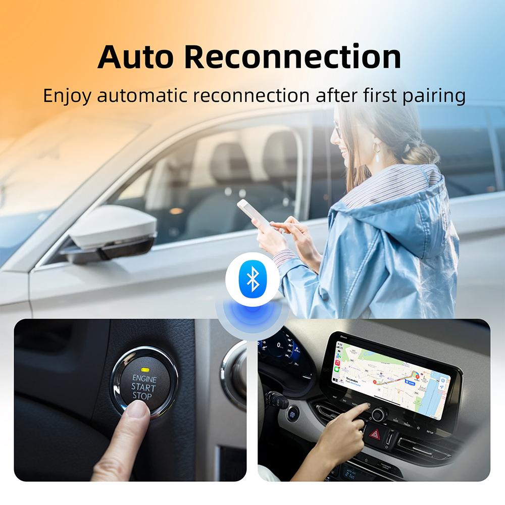 2in1 Wireless CarPlay Dongle Wireless Android Auto Adapter AI Smart Box For Car With Wired CarPlay Car Intelligent Systems