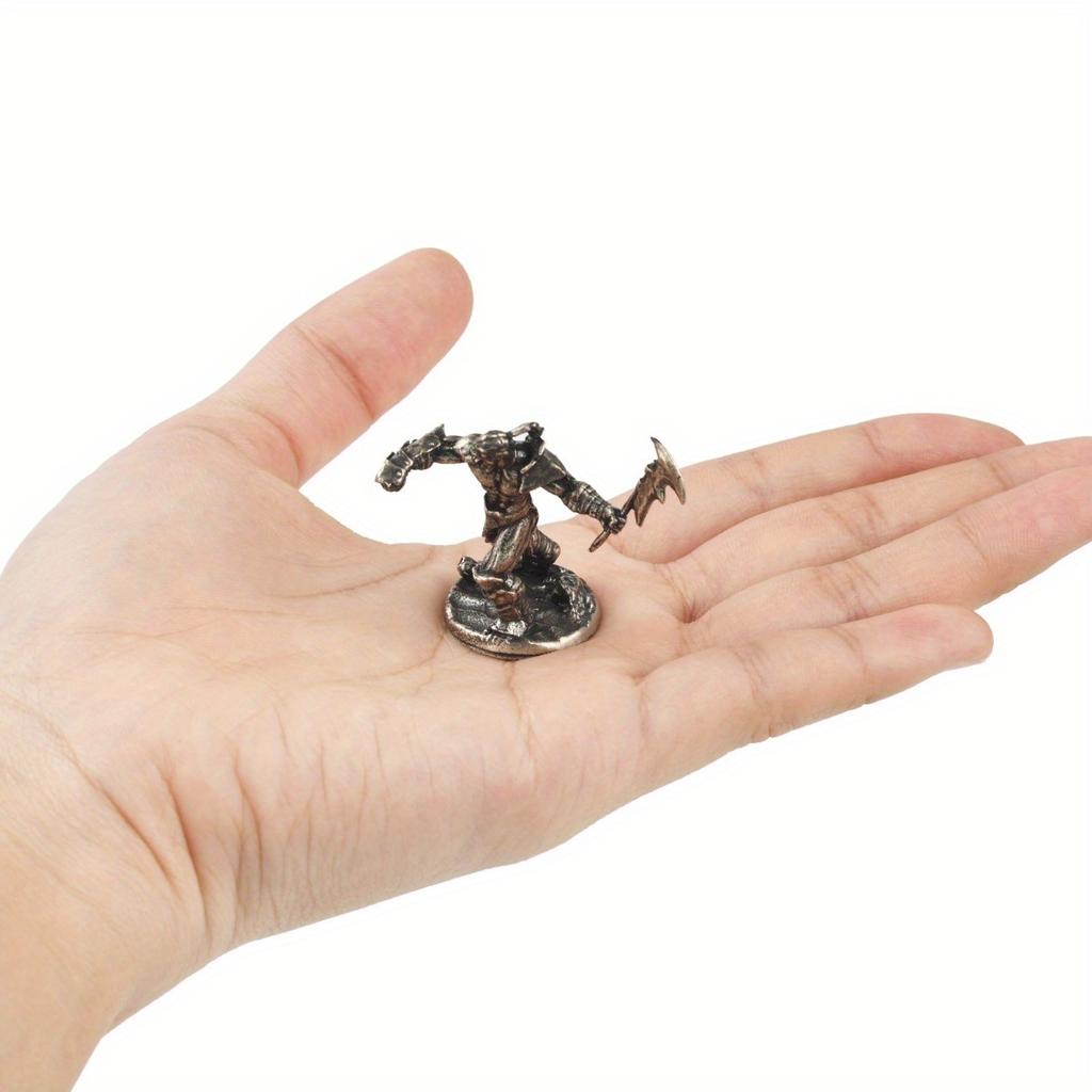 Vintage White Brass Warcry Orc Soldiers Models Desktop Ornaments Decorations Game Miniature Figurine Accessories Men Gifts
