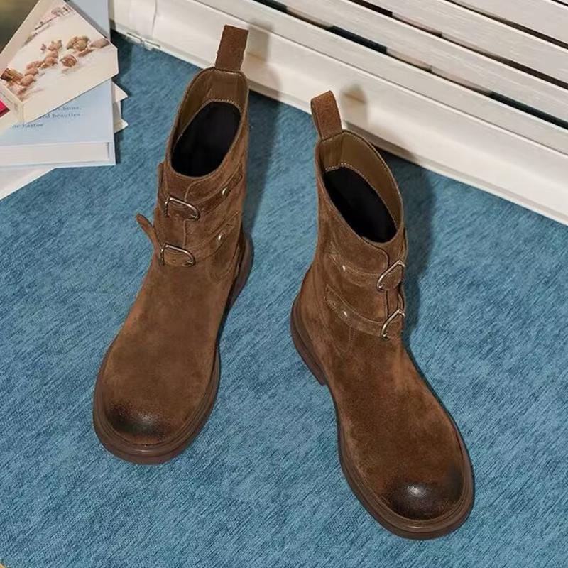 Ballerinaskor Dam Ankelstövlar Designer Mockaskor Vinter Modetrend Chelseaboots Nya Promenad Goth Korta Damstövlar