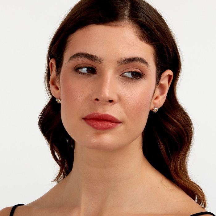 Boucles d'oreilles en argent 925/1000 recyclé et zircon - SAIW188