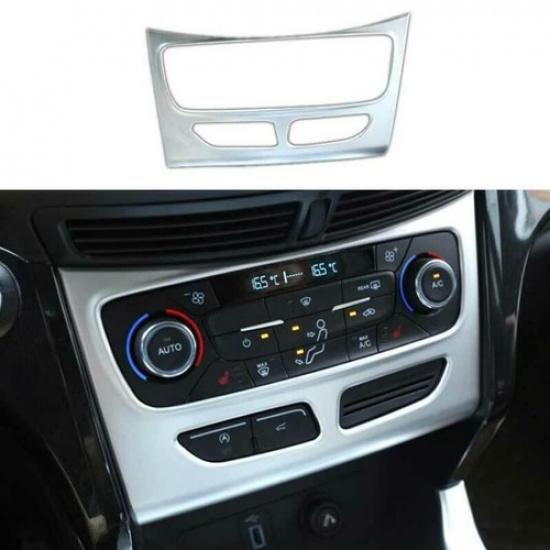 Matte Silver Console AC Switch Control Panel Trim For Ford Escape Kuga 2017-