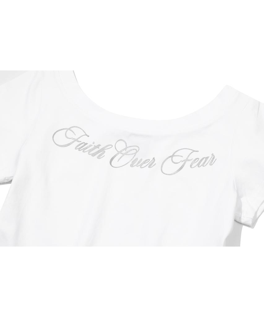 IFYOUWANT Grace One-Shoulder Tee White