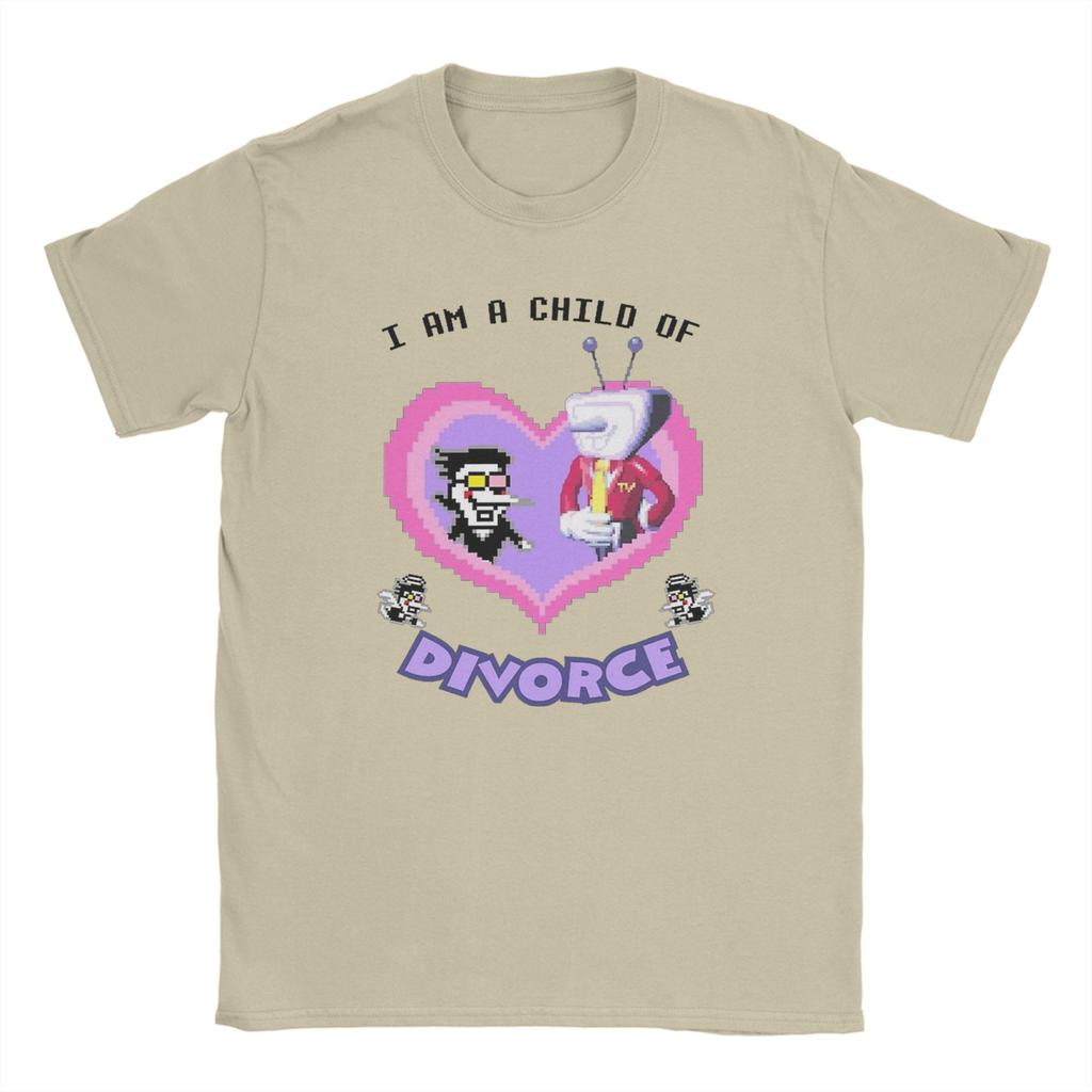 Men's T-Shirts Spamton and Tenna Child of Divorce Deltarune Game Cotton Tees Short Sleeve Women T Shirts Clothing Oversized Tops