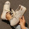 Fashion Breathable Linen Casual Flat Shoes Woman Espadrilles Loafers Ladies Comfy Houndstooth Print Canvas Zapatos Soft Driving Footwear