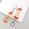 Pvc Chicken Wing Bone Charm Simulated Chicken Leg Bone Key Ring Props Imitation Food Key Chain Bag Pendant Decoration Cute Gift