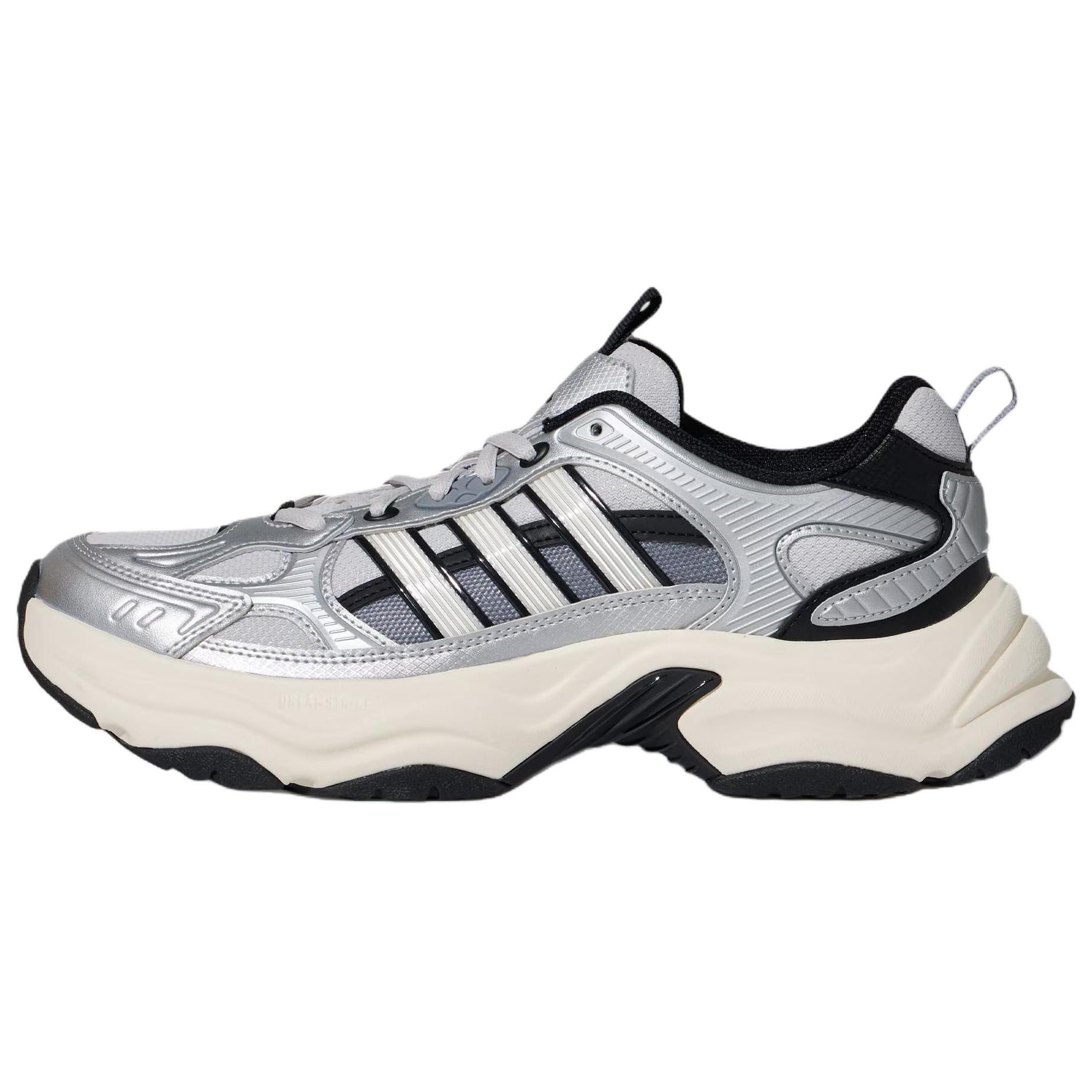 Adidas XLG FIN PULSE Retro Sports Chunky Sneakers Unisex Metallic Silver KJ9522 36