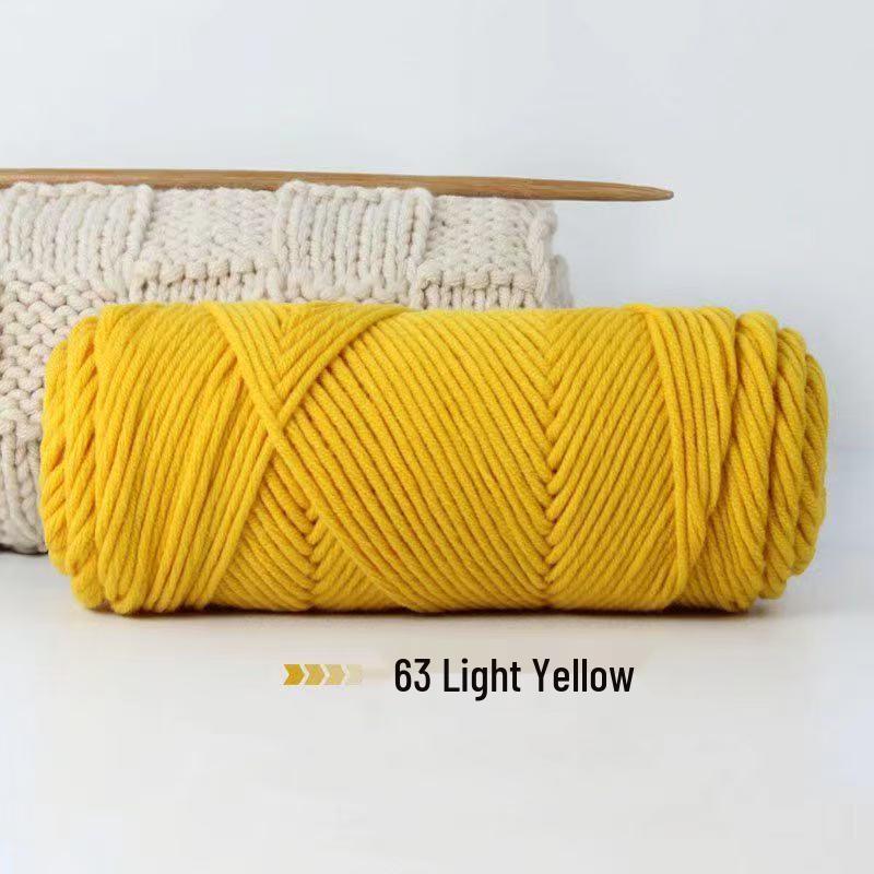 8-Strand Cotton Wool Yarn for Scarf DIY - Thick, Soft Thread with Silk Elements