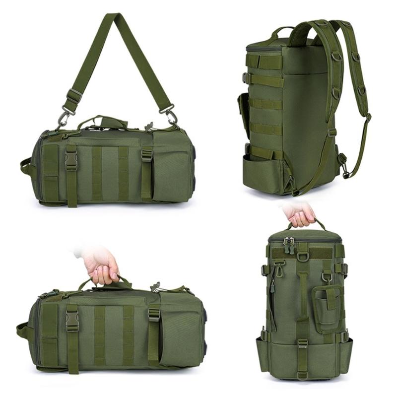 Durability Fishing Bag Waterproofed Adjustable Bag with Rod Belt and Tool Hook for Outdoor Anglers Gear Storage