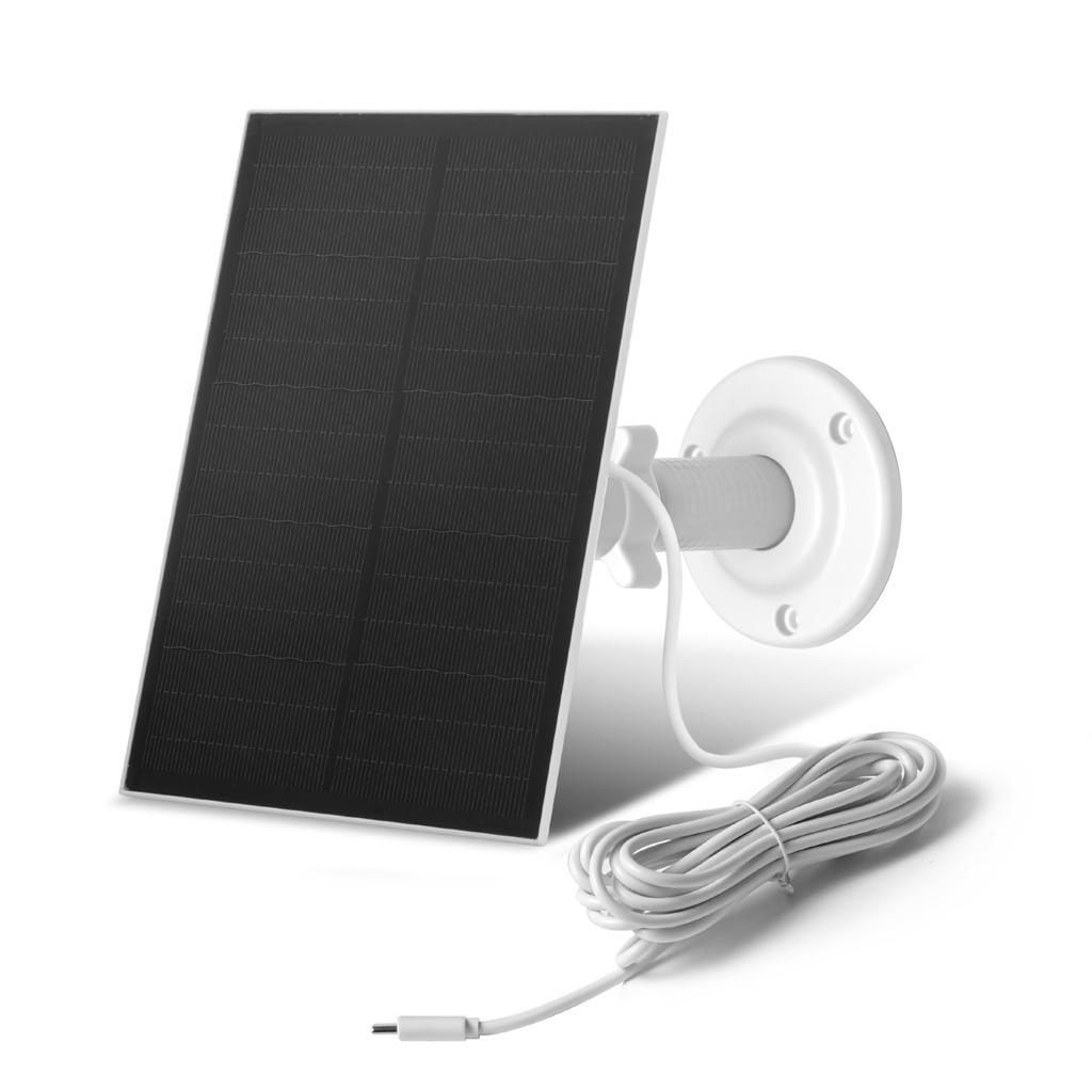 Nicesolar USB Solar 5V Kompaktowy Solarny IP65 do Zabezpieczeń Panel Solarny Zasilany Energią Słoneczną, 8W, Kompatybilny z Zewnętrznym Użytkowaniem, Ładowarka, Wodoodporny, Złącze Type-C, Kamery,