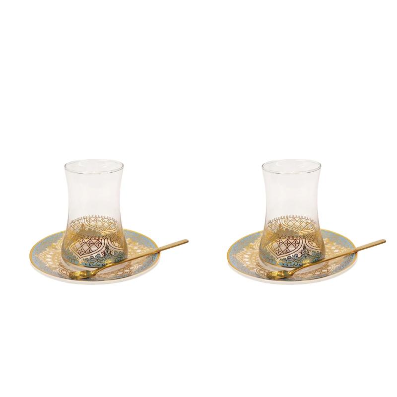 Turkish Style Exquisite Pattern Coffee Cup Simple Household Creative Master Cup Beautiful Exotic Arabian Teacup and Saucer Set