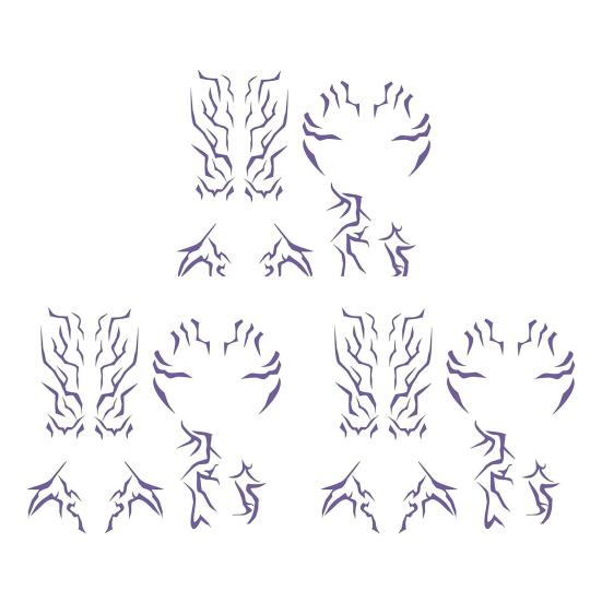 Temporary Tattoo Stickers Waterproof Body Art Long-lasting Cosplay Tattoos Stickers for Parties Festivals Concerts Role Playing Props