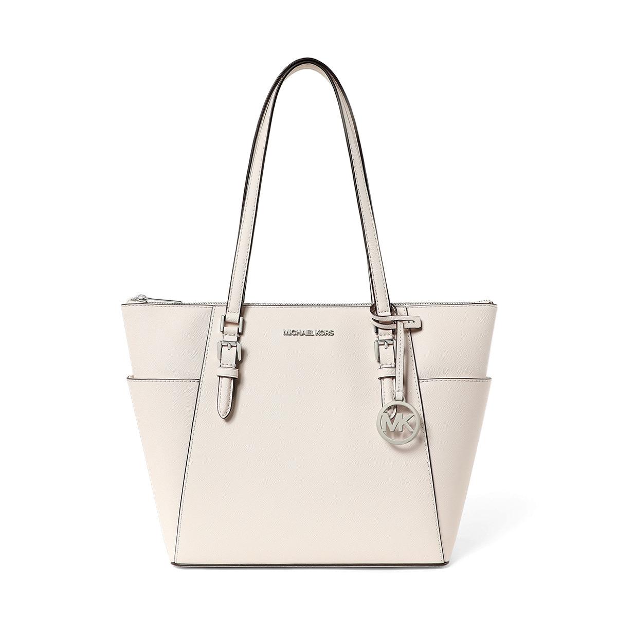 

Michael Kors Charlotte Letter Logo Pendant Multifunctional Classic Tote Bag Women Tote Bag Cream 35F0SCFT3L-289 Basic Set (Bag+Dust Bag)