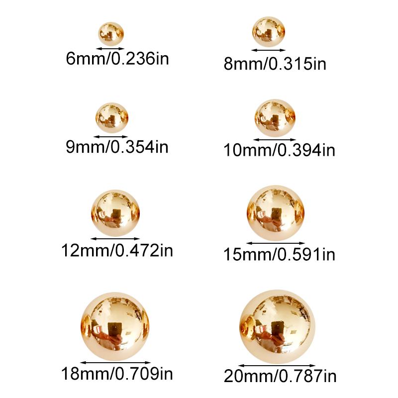 10Pcs 6/8/9/10/12/15/18/20mm DIY Gold Metal Button Nail Clothes/Bag/Shoes Round Head Screws Nail Bolt Mushroom Dome Strap Rivets