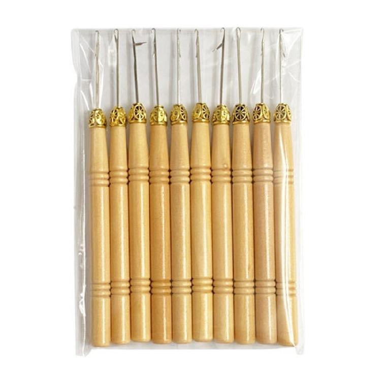 

10 Pcs Looped Needle Hair Extension Tool Crochet Hook Pulling Hook Easy to Use for Hair Extensions