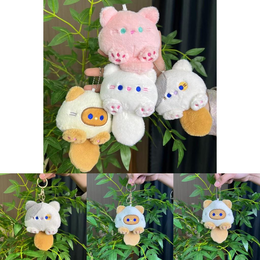 Adorable Plush Cat Doll With Squeaky Sound Perfect For Keychains And Bag Charms