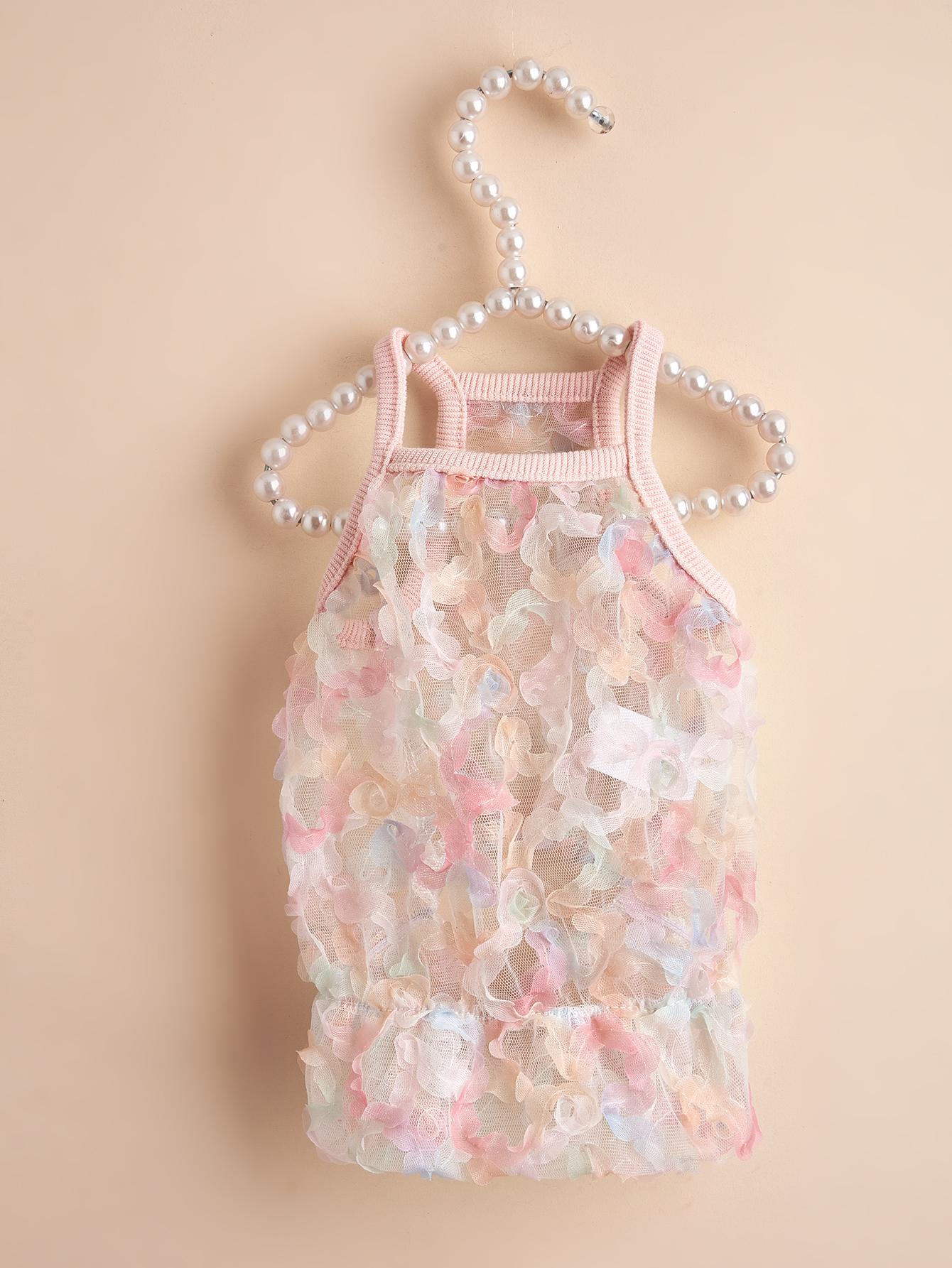 

Одежда для питомцев Платье для собаки, Красочная сетчатая юбка с цветочным принтом, Дизайн на бретелях, для маленьких собак/кошек, Одежда для собаки-девочки, Милый летний наряд XS（old） розовый