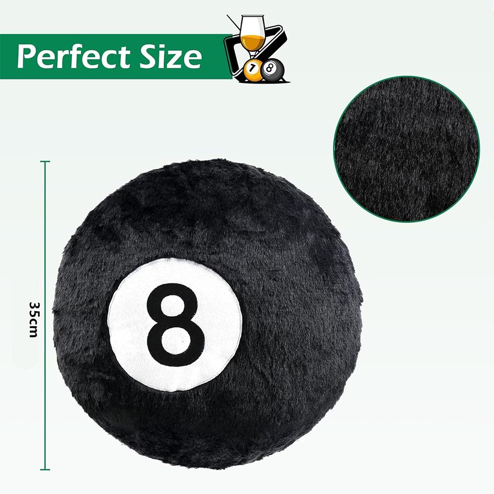 35cm 8 Ball Kissen Schwarz 8 Bälle Plüsch Gefüllt Sport Kissen Kissen Haus Sofa Kissen Für Schlafzimmer Wohnzimmer