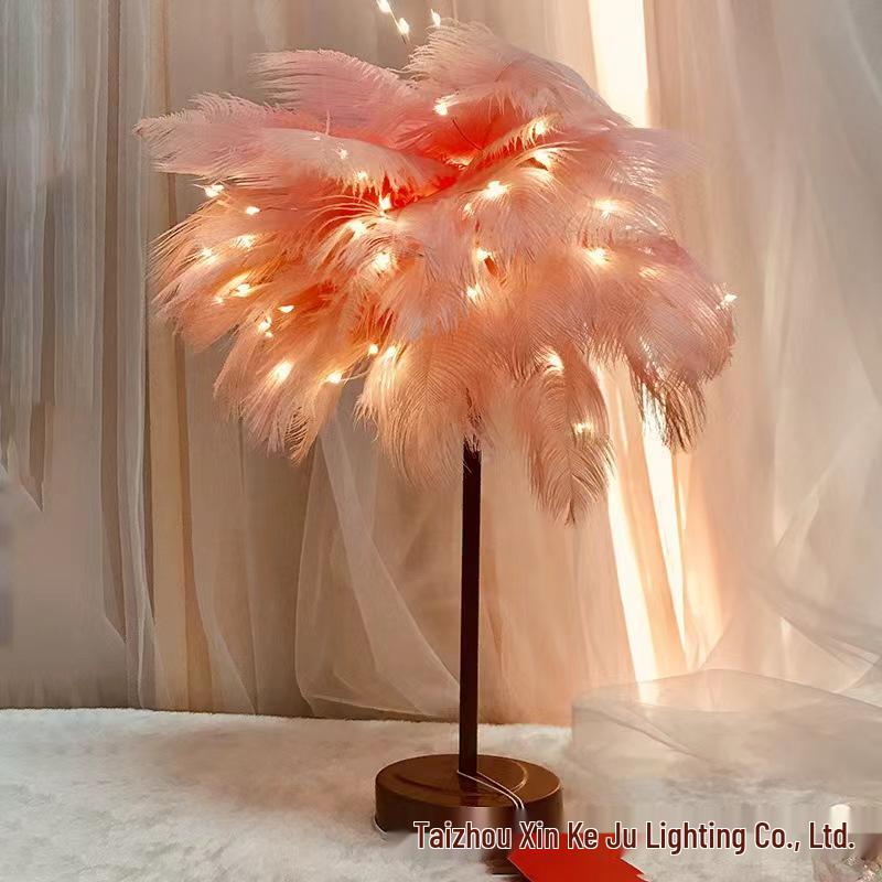 Romantic Feather Night Lights for Bedroom, Birthday, and Live Stream Ambiance