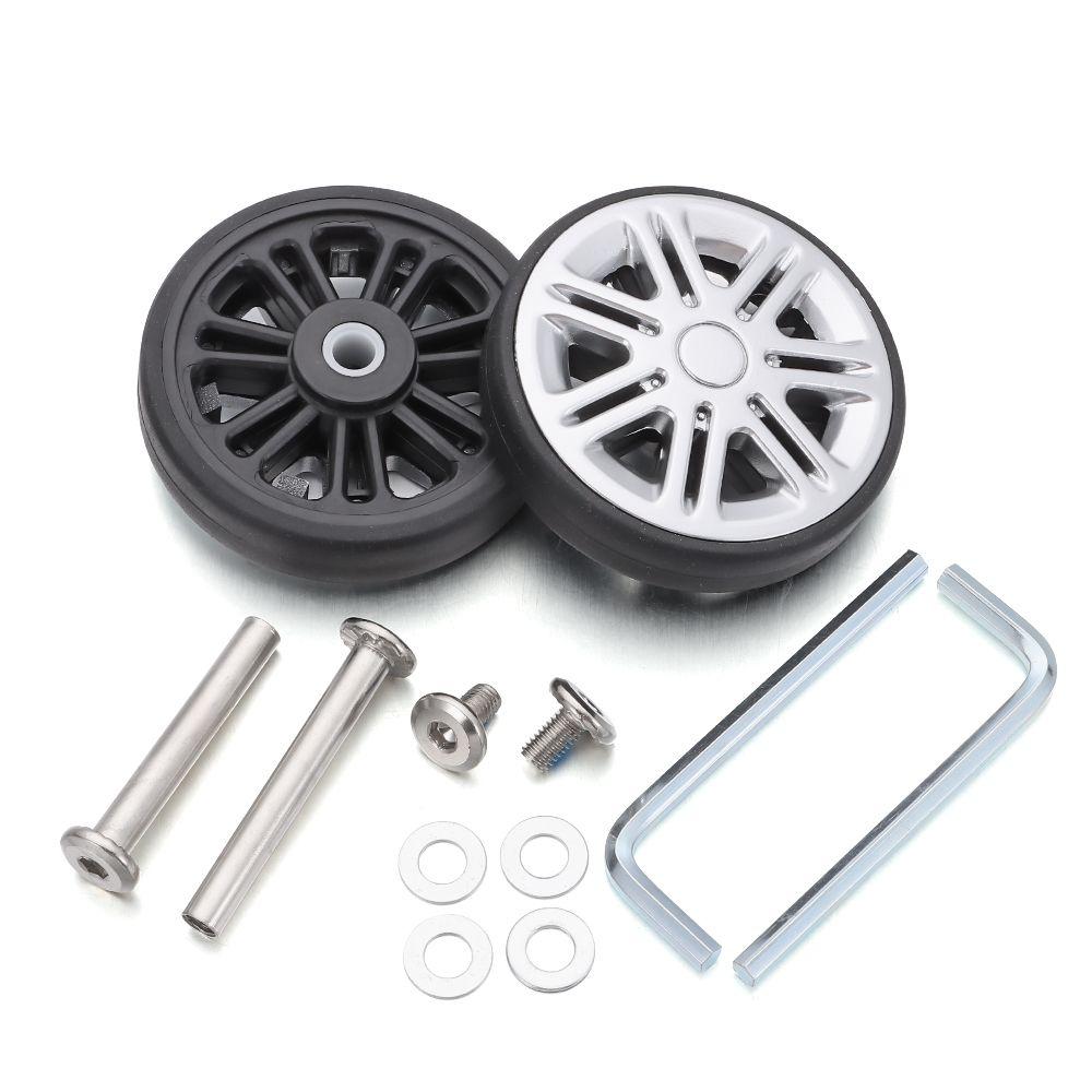 2 Peças Rodas de Reposição Com Parafuso Para Malas de Viagem Kit de Reparo de Eixos de Rodas Roda Giratória Silenciosa Reparo DIY