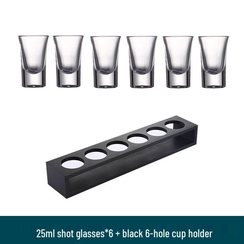 Набор рюмок для шотов в виде пуль с черной подставкой