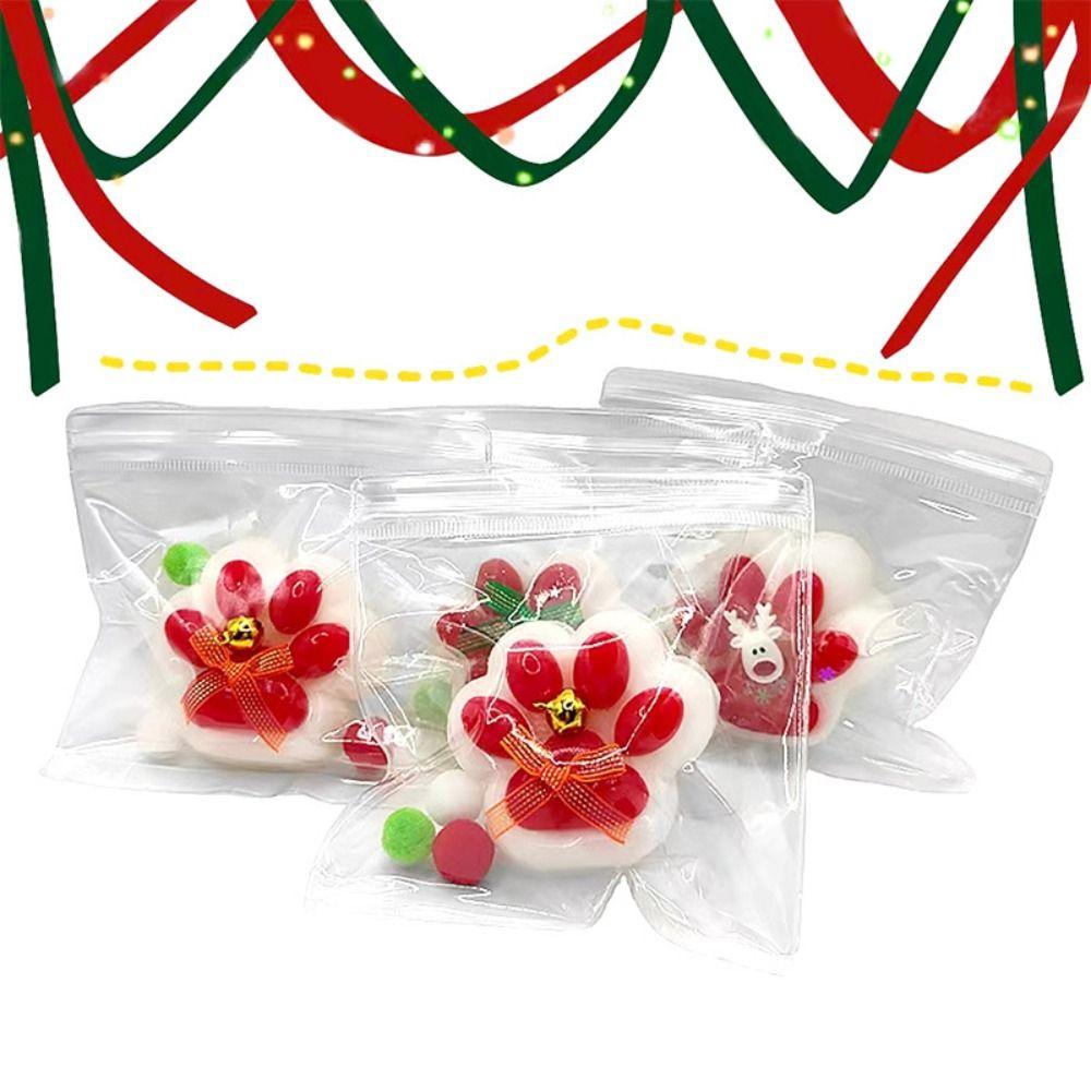 Kneading Cartoon Fidget Toy Slow Rebound Cat Paw Pinch Toy Christmas Cat Paw Squeeze Toys  Children