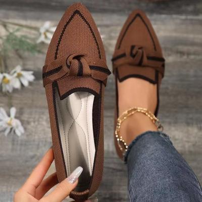 Modische Damen-Ballerinas, Rutschfest, Atmungsaktiv, Bequem, Einfarbige Schuhe, Lässige Walking-Loafer mit runder Zehenpartie, Damen 2024