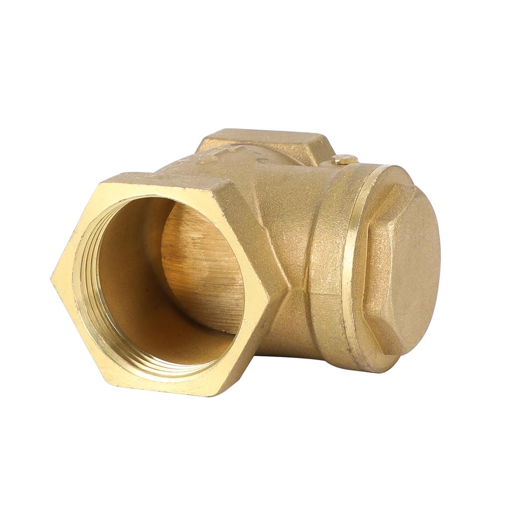 1-1/4" NPT Brass Water Oil Gas Swing Check Valve Threaded Plumbing Fitting