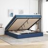 VidaXL Ottoman Bed Frame with Mattress Blue 160x200 Cm Fabric, Bed Frame, Upholstered Bed Frame, Ottoman Bed Frame 3311126