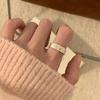 Korean S925 Silver Cross Military Flower Ring: Retro, Adjustable, Fashionable Hip-Hop Index Finger Design for Women.