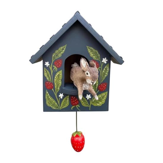 Whimsical Kinetic Art Birdhouse Wall Decor Handmade Wooden Decorative Wall Ornament Patchwork Garden Decoration