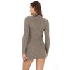 Corded Winter Knitwear Dress-mink