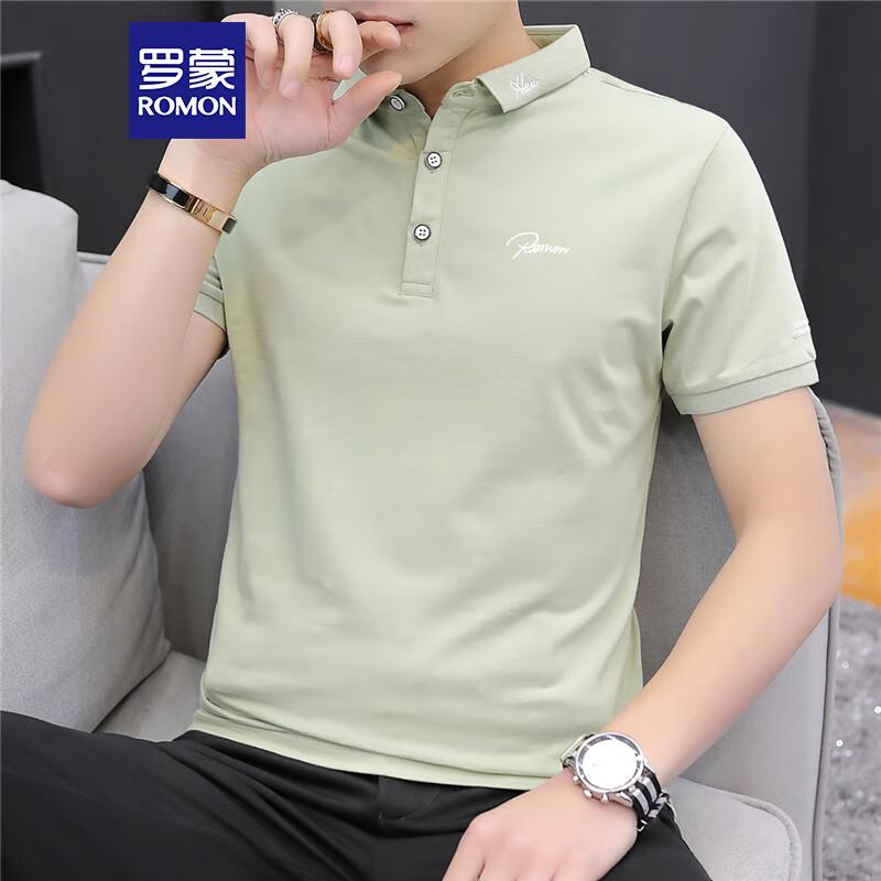 

ROMON Men s Business Casual Stretch Polo T-Shirt XL