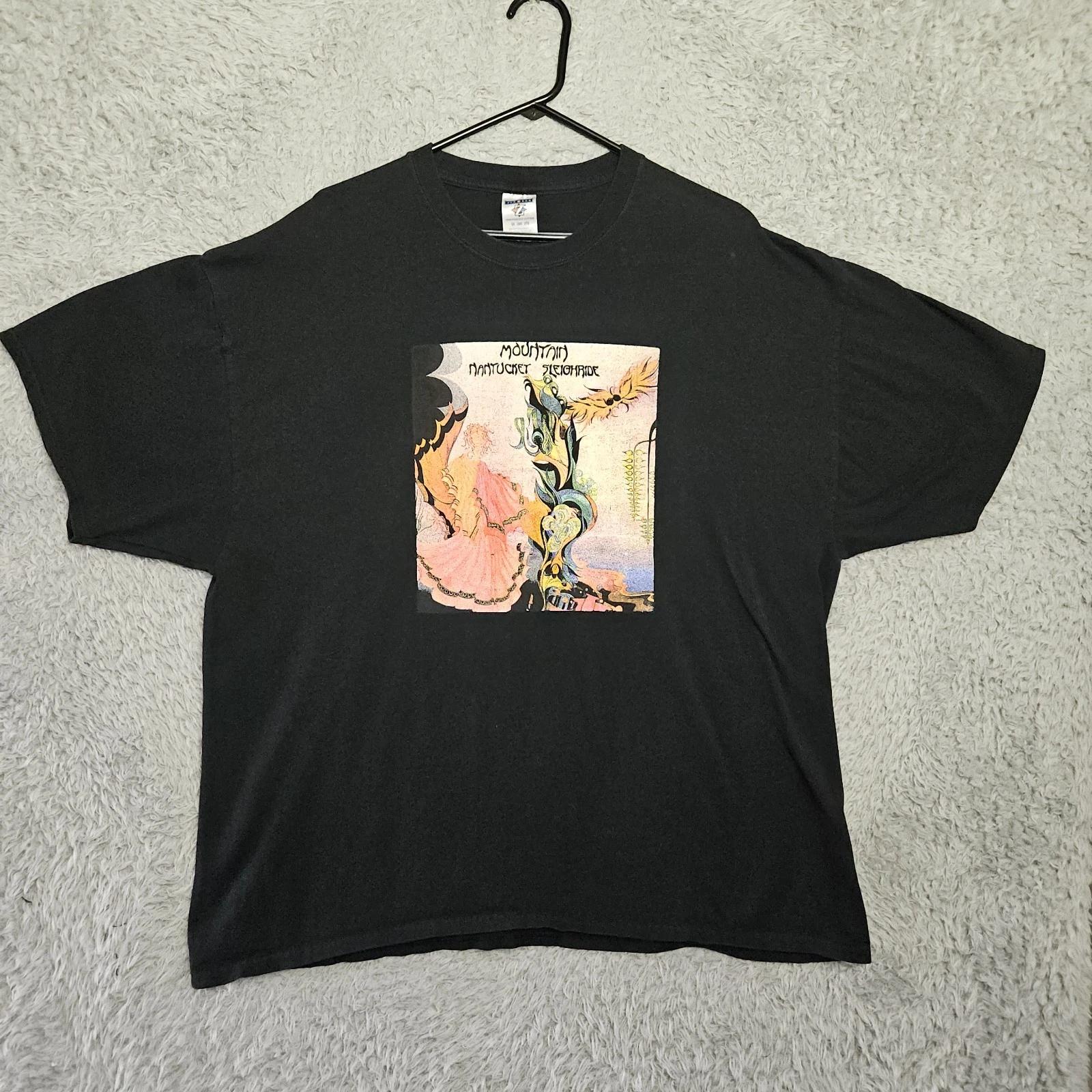 Mountain Band 100% Cotton T-shirt Mens Tees Top XL Nantucket Sleighride Vintage 90s JERZEES Rock Concert T L