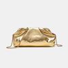 Fashion Gold Chain Y2K Underarm Bag Women Pleated Solid Color Luxury Design Shoulder Bag Ladies Harajuku Versatile Handheld Bags