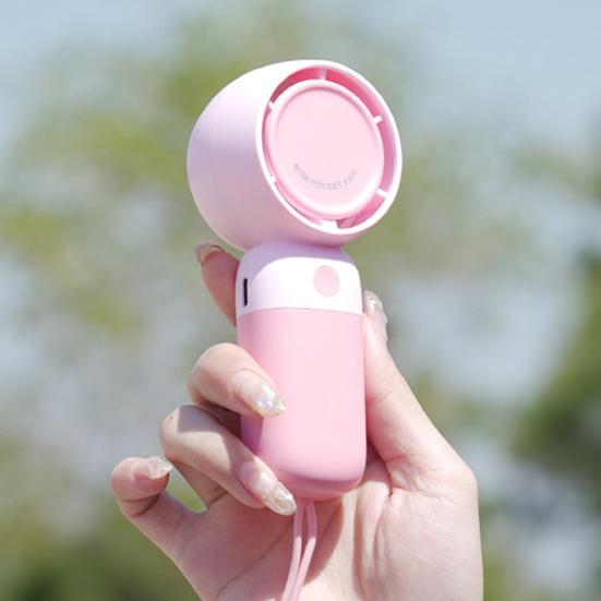 Small Handheld Fan Quiet 3 Speed Adjustable USB Rechargeable Summer Cooling Fan Portable Travel Mini Personal Fan Phone Holder
