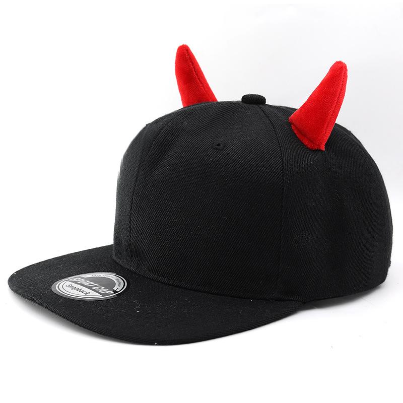 European and American Little Devil Corner Hip-hop Hat Men and Women Outdoor Travel Sunshade Baseball Cap Fashion Flat Brim Cap Tide